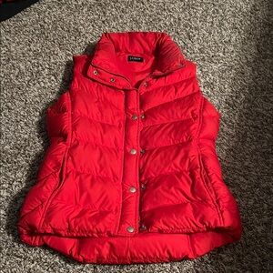J. Crew Vibrant Red Quilted Vest